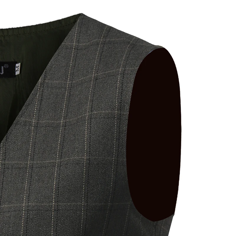 Мужская одежда Осень и зима стиль мужчины Англия плед Slim Fit Универсальный Повседневный жилет для делового костюма