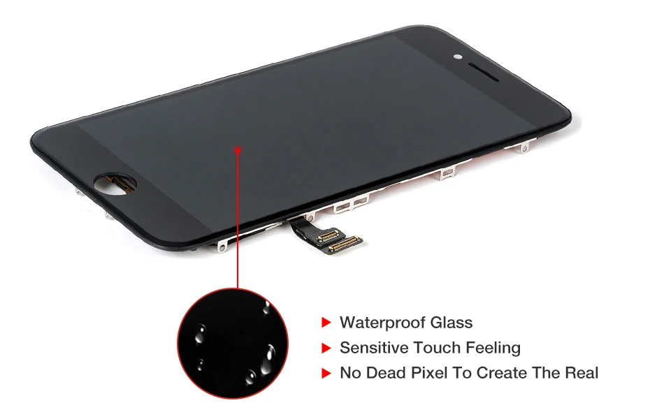 50 шт./лот AAA+++ ЖК-дисплей для Apple iPhone 7 OEM дисплей с 3D сенсорным OEM преобразователь высокого качества сенсорный экран в сборе без битых пикселей