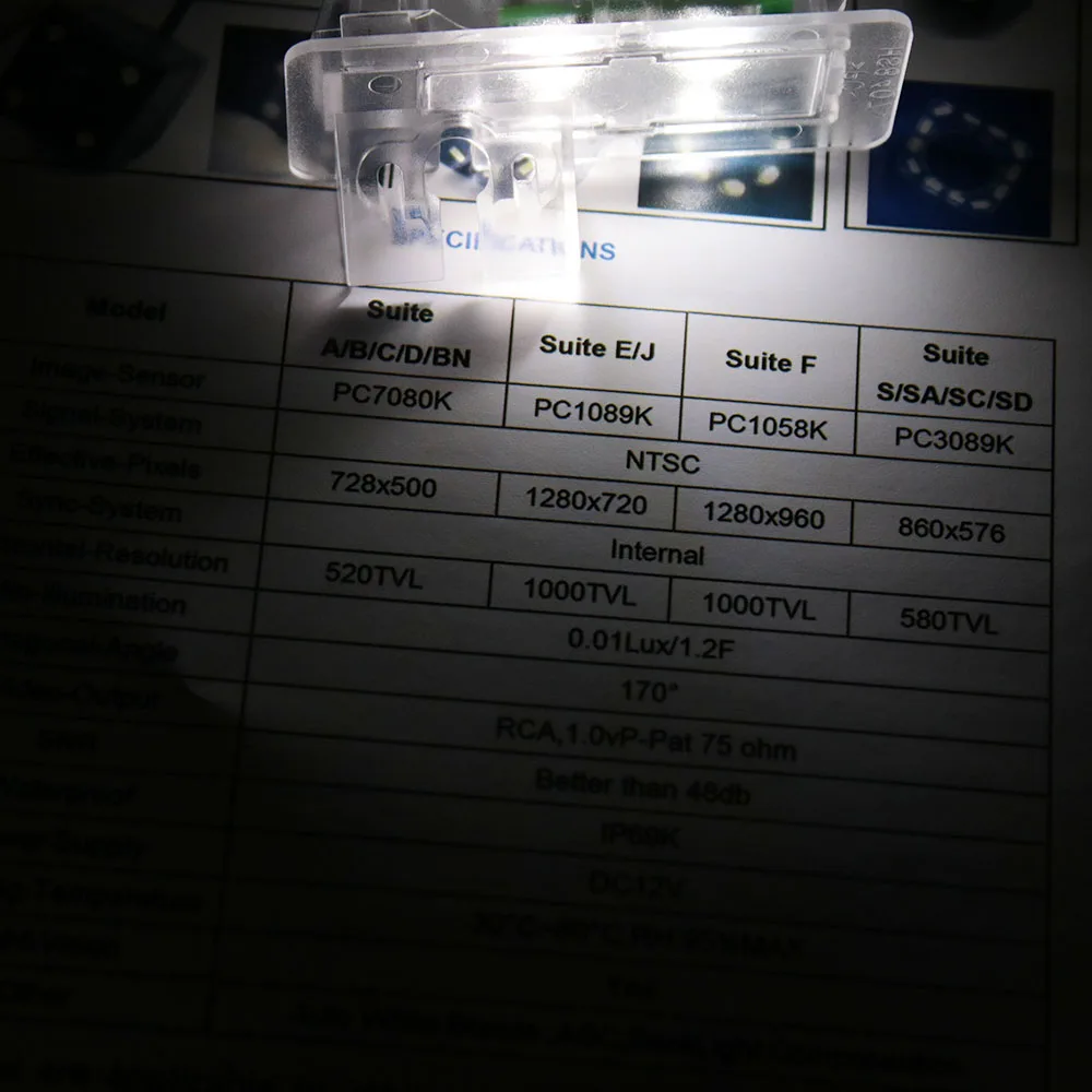 faw x80 led license plate light housing with camera bracket (22)