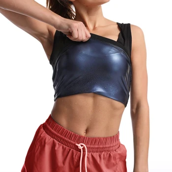 

Women Hot Sweat Weight Loss Shirt Body Shaper Waist Trainer Vest Sauna Suit Workout Fitness Training Clothes Fat Burner Tops
