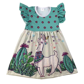 

Girls summer alpaca dress boutique pearl forest dresses one piece of kids dress
