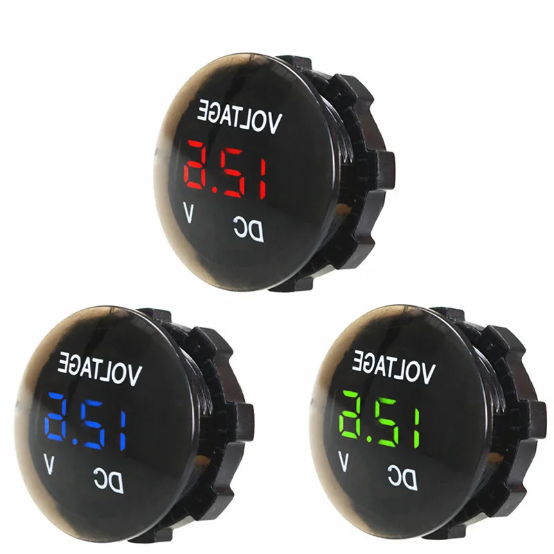 Цифровой вольтметр светодиодный цифровой амперметр автомобиля Мотоциклетные