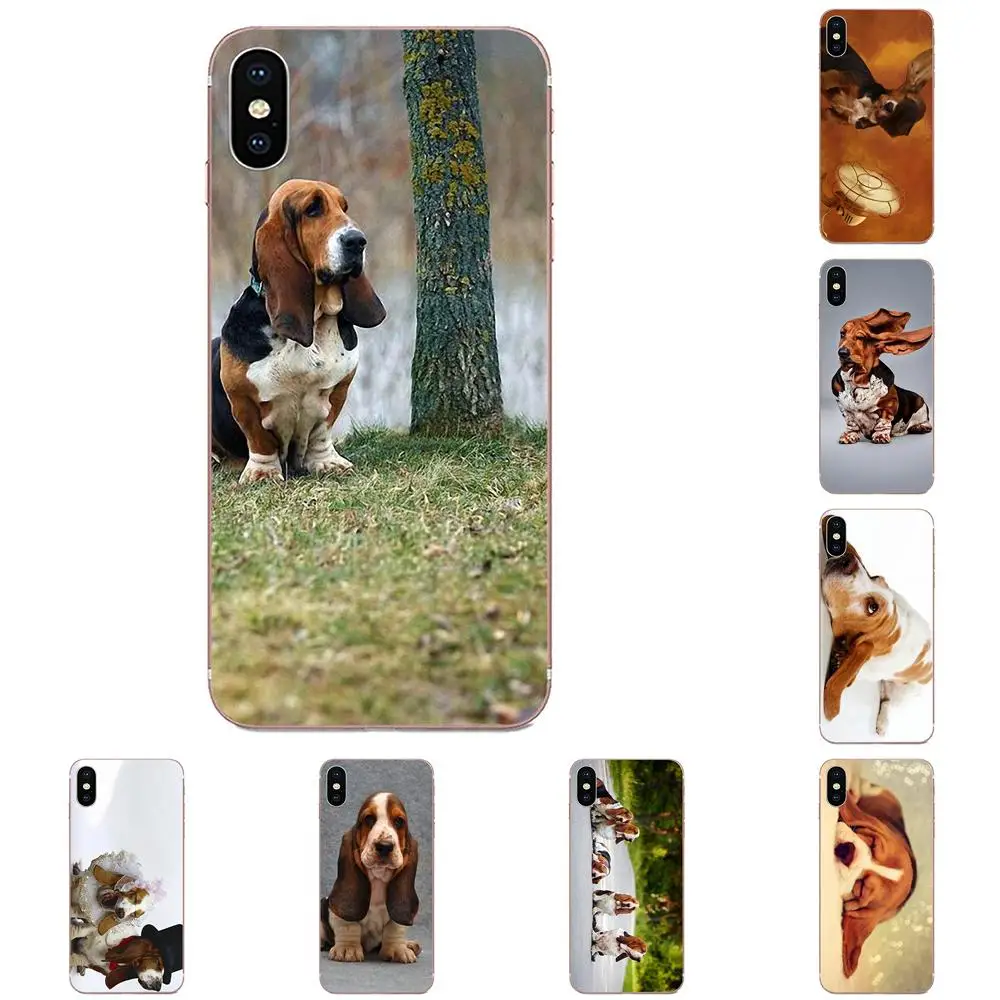 Basset Hound Dog Art Portraits TPU Cases Fundas For Galaxy Grand A3 A5 A7 A8 A9 A9S On5 On7 Plus Pro Star 2015 2016 2017 2018 | Мобильные