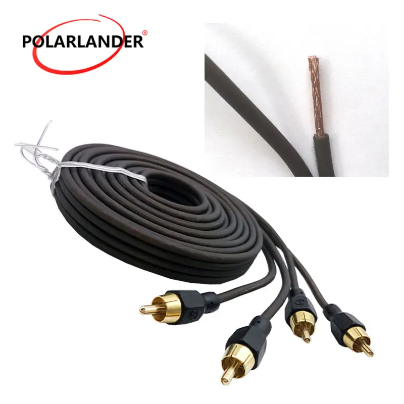

RCA Phono Y Splitter Lead Car Audio Power Cable 5m Wire Adapter Cable Connector Audio Cable Line
