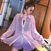 Blouses Women Chic Colorful Design Summer Trendy Sunscreen Girls Streetwear Plus Size 3XL Vintage Korean Womens Shirts All-match ► Photo 1/6