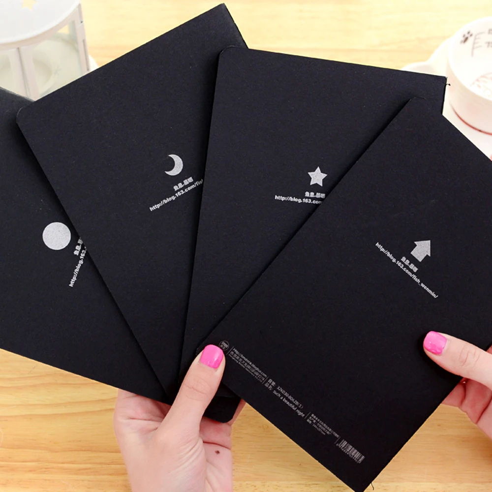 Painting Notebook Sketching Book Black Paper 32k 56 Pages Writing Diary Art Supplies Creative Drawing Student School Stationery