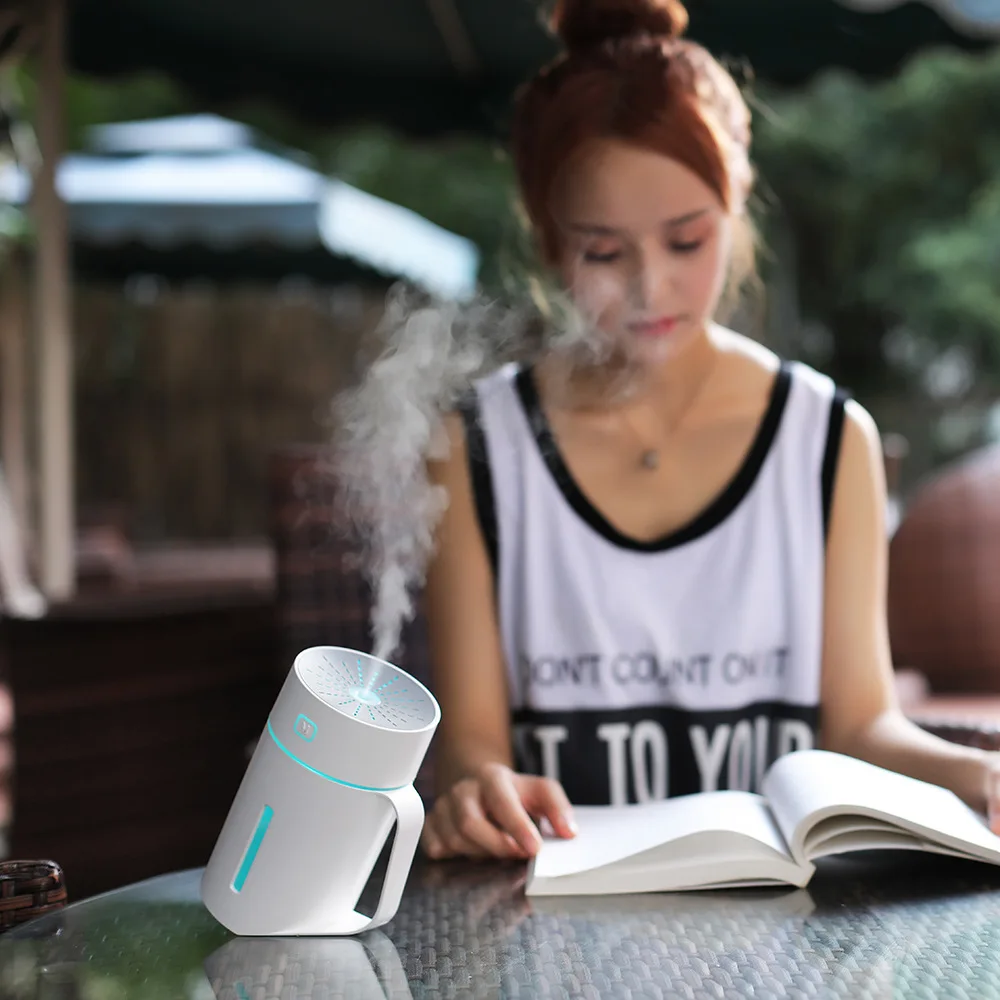 

1 Cup Mini Household Air Humidifier USB Rechargeable Mini 7 Color Night Light Desktop Creative Gifts Customizable