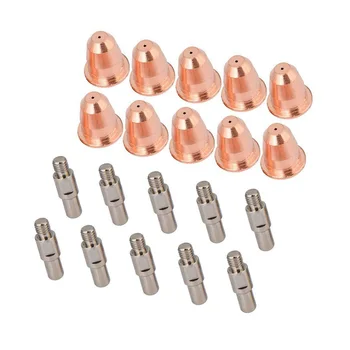 

10pcs PR0110 Electrode W/ 10pcs PD0116-08 Nozzles Pack For S25 S45 Plasma Cutter