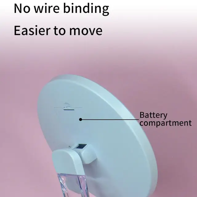 3 In 1 Desktop Vanity Makeup Mirror With Light Ladies Large Capacity Storage Box