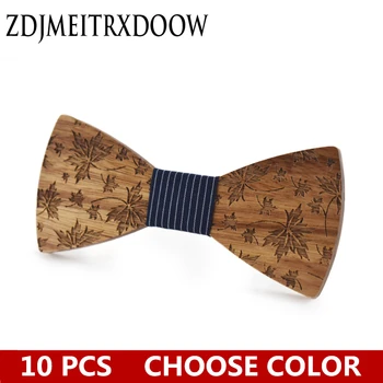 

leaf Wooden Bow Tie Classical Dot Bowties Colorful Butterfly Wedding Party Bowtie Tuxedo Ties 10 PCS A SET Drop Shipping