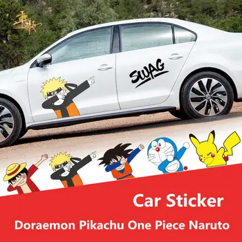 

Doraemon Pikachu Monkey D. Luffy Naruto Car Sticker Anime Cartoon Sticker Personality Cute Decorative Car Sticker