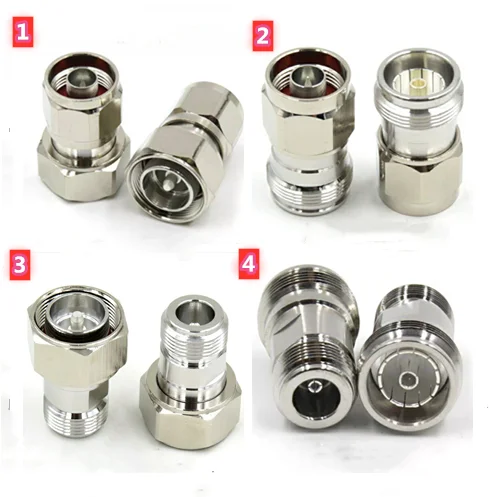 Adaptador Coaxial RF Mini Din 4,3-10 hembra y macho a N macho y hembra, conector Coaxial RF 50ohm, 4,3/10 A N