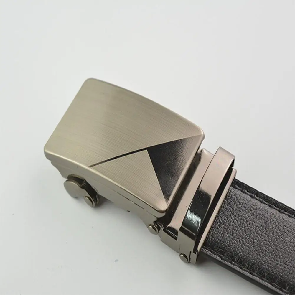 MISSKY New Men Belt Advanced Automatic Buckle Casual Leather Belt Flat High Strength Belt