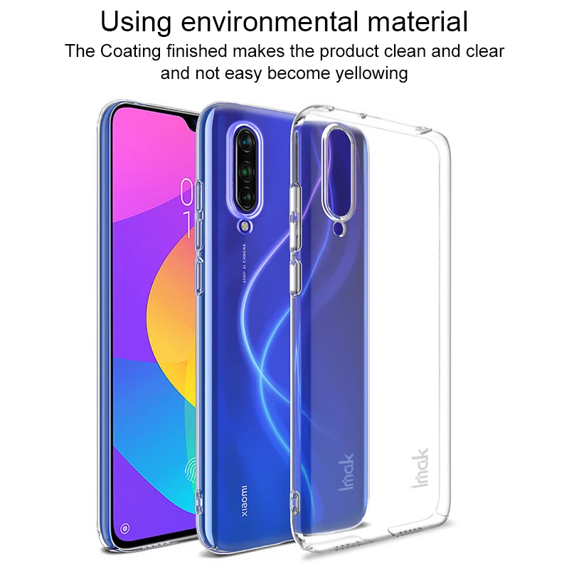 Xiaomi Mi CC9 чехол IMAK Прозрачный Кристалл жесткий пластик задняя крышка чехол для Xiaomi Mi CC9e