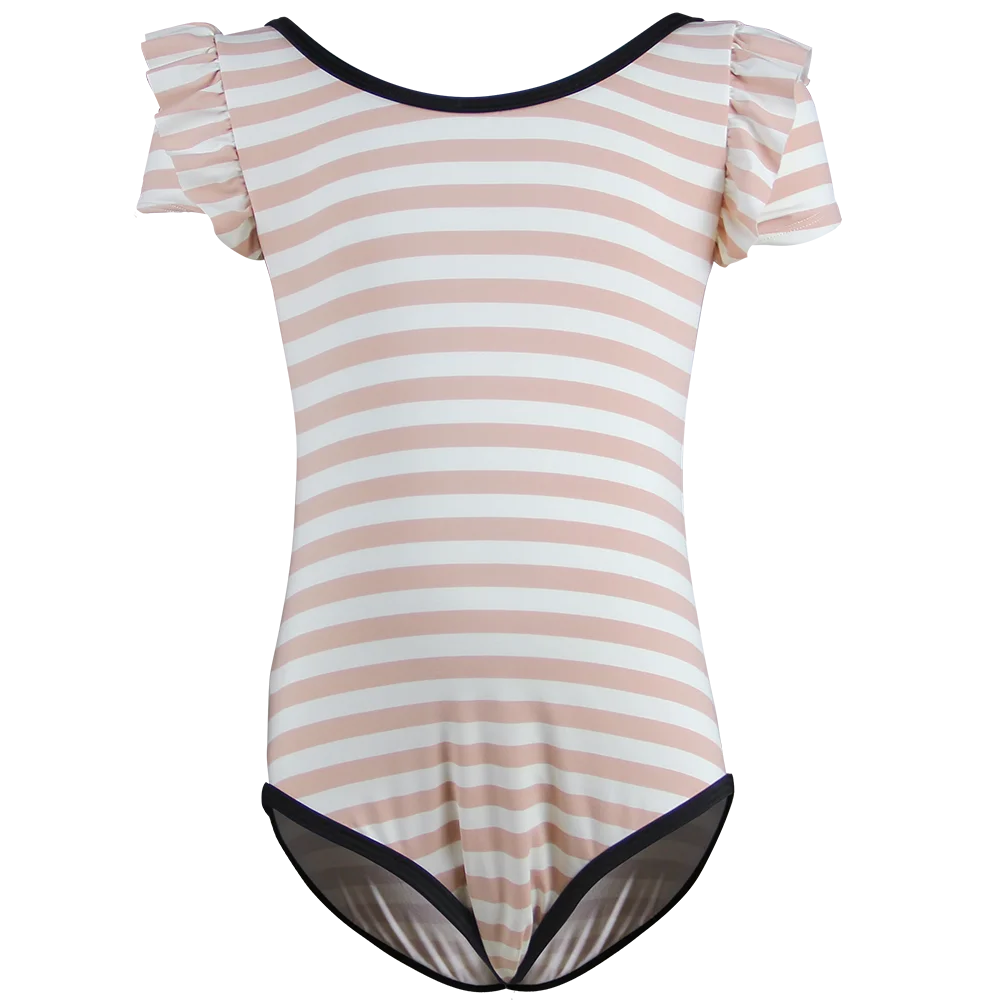 Julysand水着子供素敵なワンピース水着ストライププリント肌にやさしいbathingsuit女の子50 Upf水着 Children S One Piece Suits Aliexpress