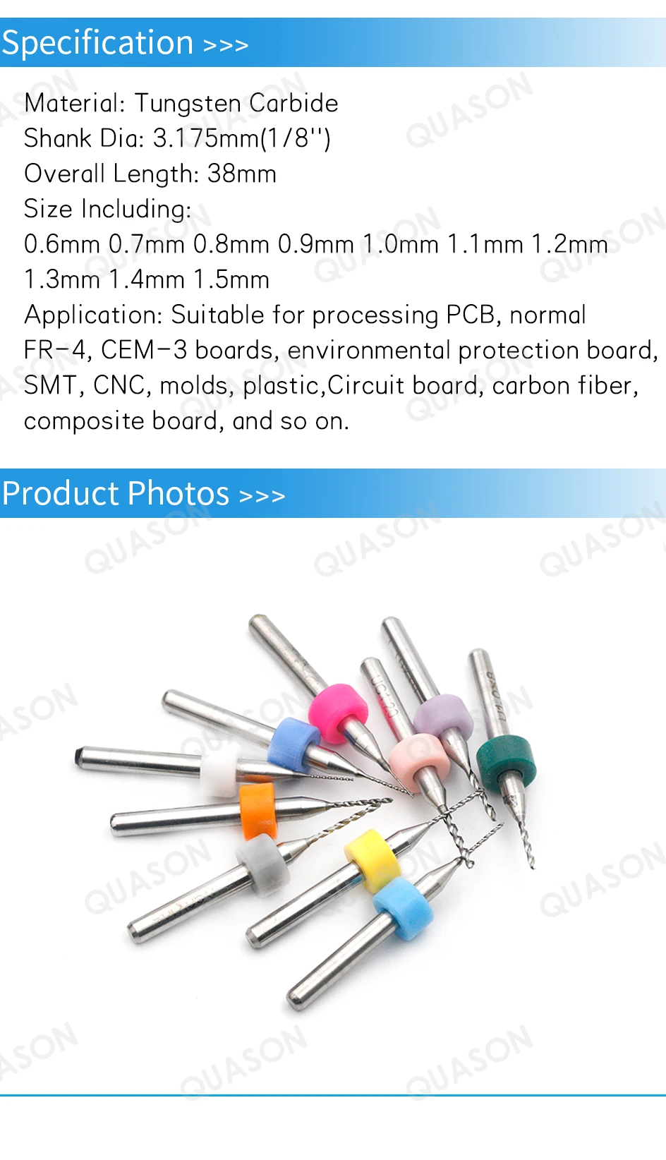 Mini broca pcb carboneto de aço de