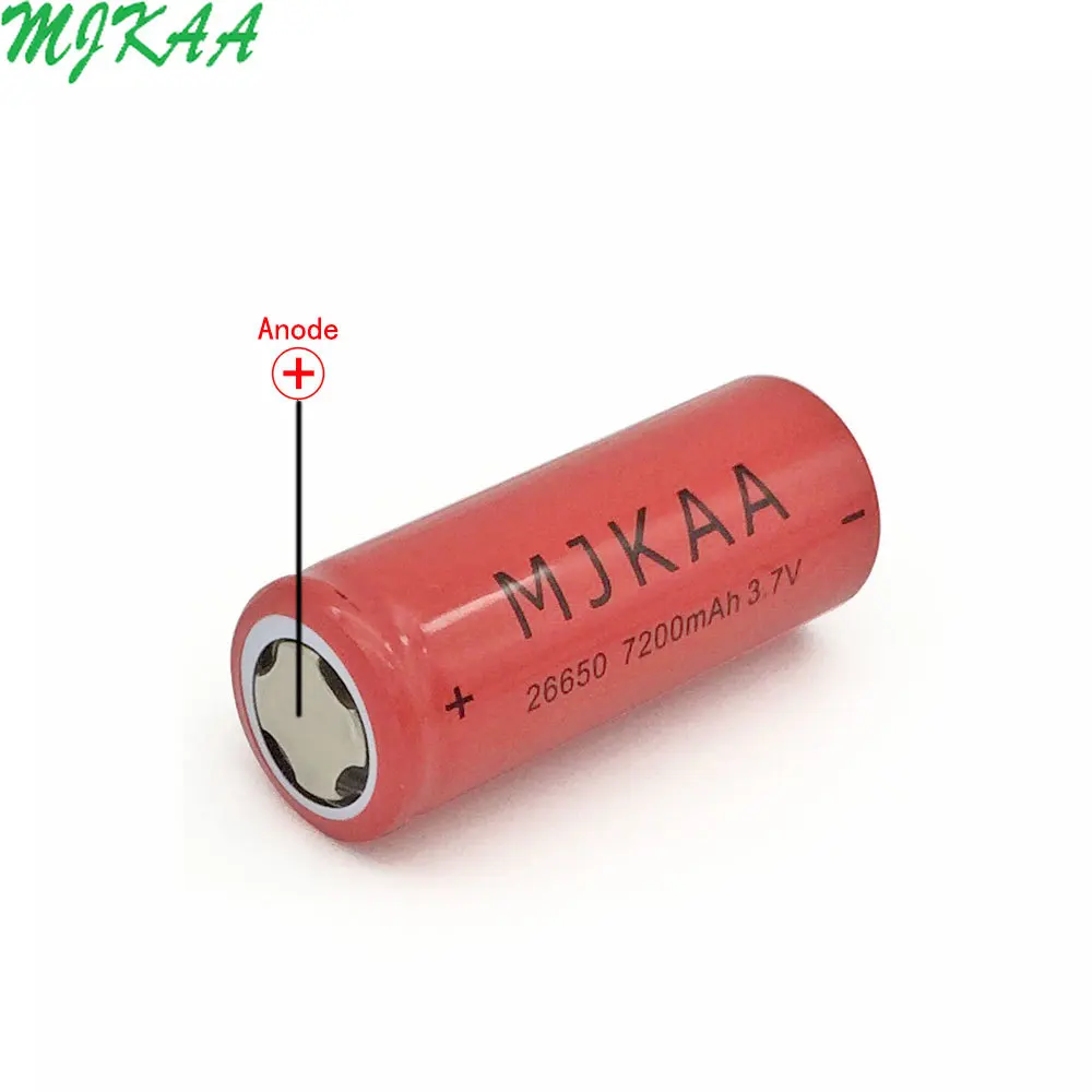 2 шт 26650 7200mAh 3,7 V литий-ионная аккумуляторная батарея для фонарика фонарь