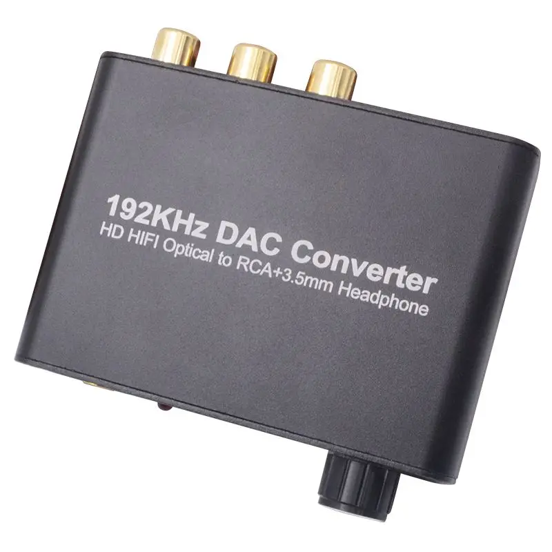 AAAE Top-192kHz DAC волоконный коаксиальный преобразователь 5,1 HD цифровой аудио декодер поддержка AC-3/DTS Регулировка громкости декодер