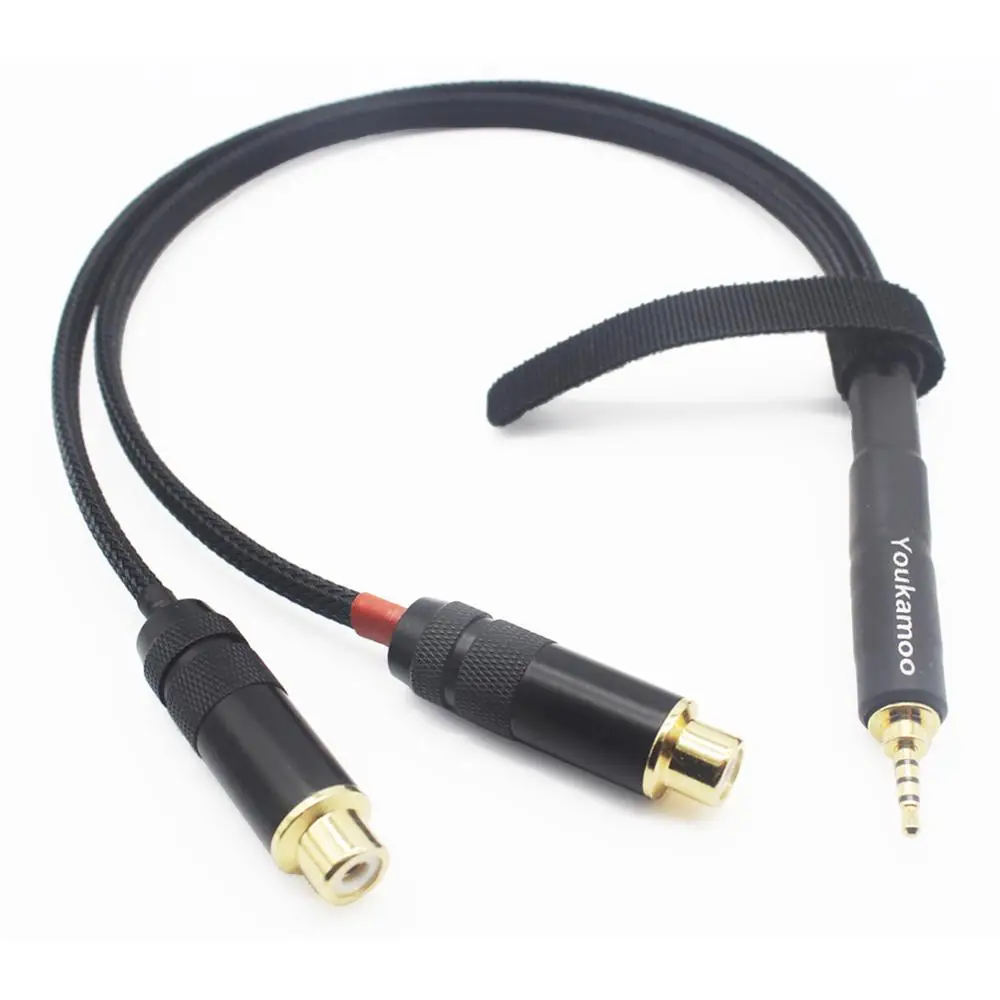2 5mm Trrs to RCA Female Cable Balanced Headphone Audio Adapter Cable 1FT 0 3M