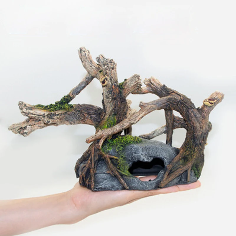 Resin Bush Decoration for Aquarium, Fish Tank Cave, Hideout Wood Decor, Freshwater Ornament, Accessories