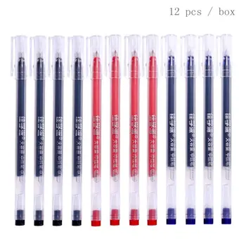 

12Pcs/Lot School Office Gel Pen 0.5mm Black/blue/Red Ink Gel Pens Set Sketch Drawing Stationery Student Writing Exam Pen