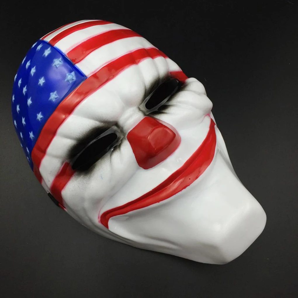 Маски клоуна из ПВХ, вечерние, маскарадные, забавные, страшные, Payday 2, маска ужаса на Хэллоуин, карнавальный костюм, тушь для вечеринок, карнавал - Цвет: 1