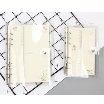 

A5/A6 Notebook Transparent Color PVC Clip File Folder Loose Leaf Ring Binder Planner Agenda School Office Supplies Stationery