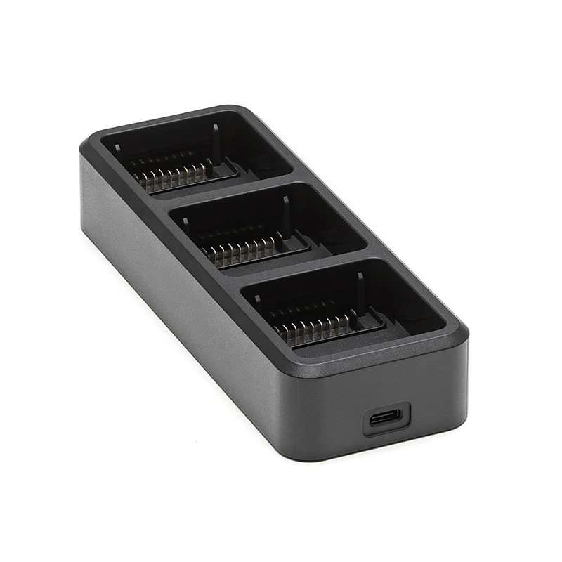 Station de charge intelligente pour batteries DJI Mavic 3 connectée à une batterie, avec voyants lumineux