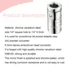 1/4" Ratchet Socket Adapter 6.3mm Square Drive To 1/4" Hex Shank Socket Bits Converter Quick Release Screwdriver Holder Adapter 6