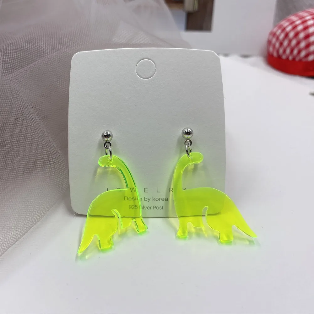 Cute Colorful Animal Acrylic Little Dinosaur Earrings for Girls Women Children Birthday Gift Lovely Jewelry animal earrings,acrylic earrings