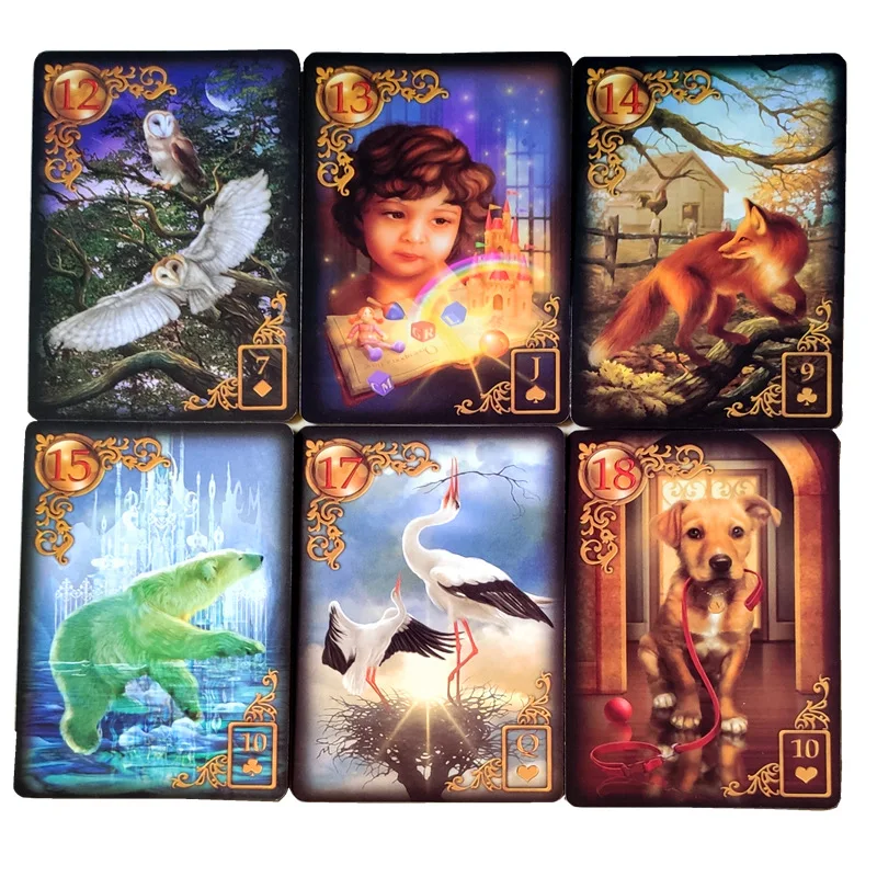 Read Fate lenormand Oracle Cards Mysterious Fortune Tarot Cards Game For Divination Fate Unicorn Oracle Destiny Card