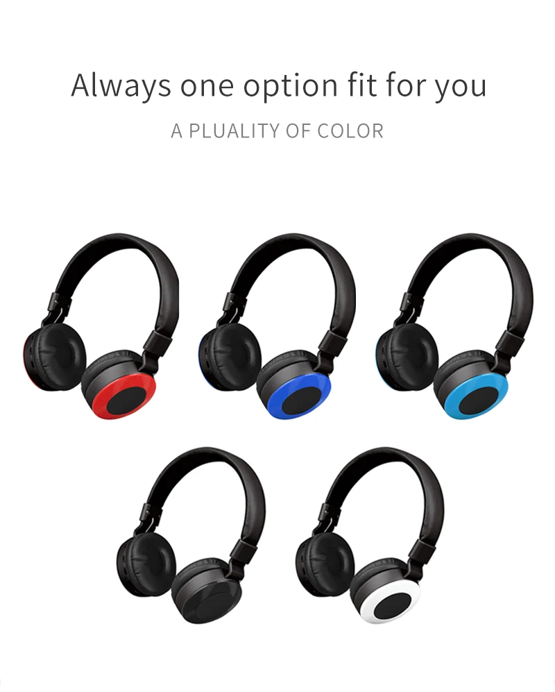 VOXLINK Wireless Headphones 3D Stereo Bluetooth Headset Foldable Gaming Earphone With Mic FM TF Card Noise Reduction Headphones