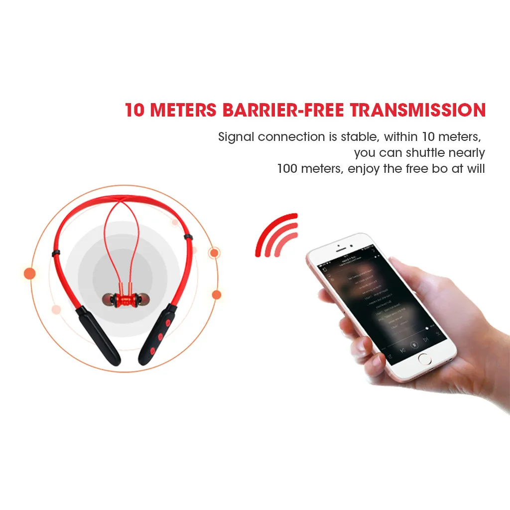 Модные маленькие Bluetooth наушники с лямкой через шею, металлические ушные раковины, спортивные гарнитуры, Ecouteurs Bluetooth