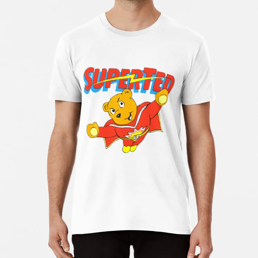 Футболка с надписью SuperTed супертедди мишка тедди герой супергерой мультфильм
