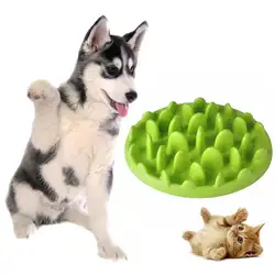 Собака Pet головоломка медленное Кормление миска для еды противоскользящая питательная пластина