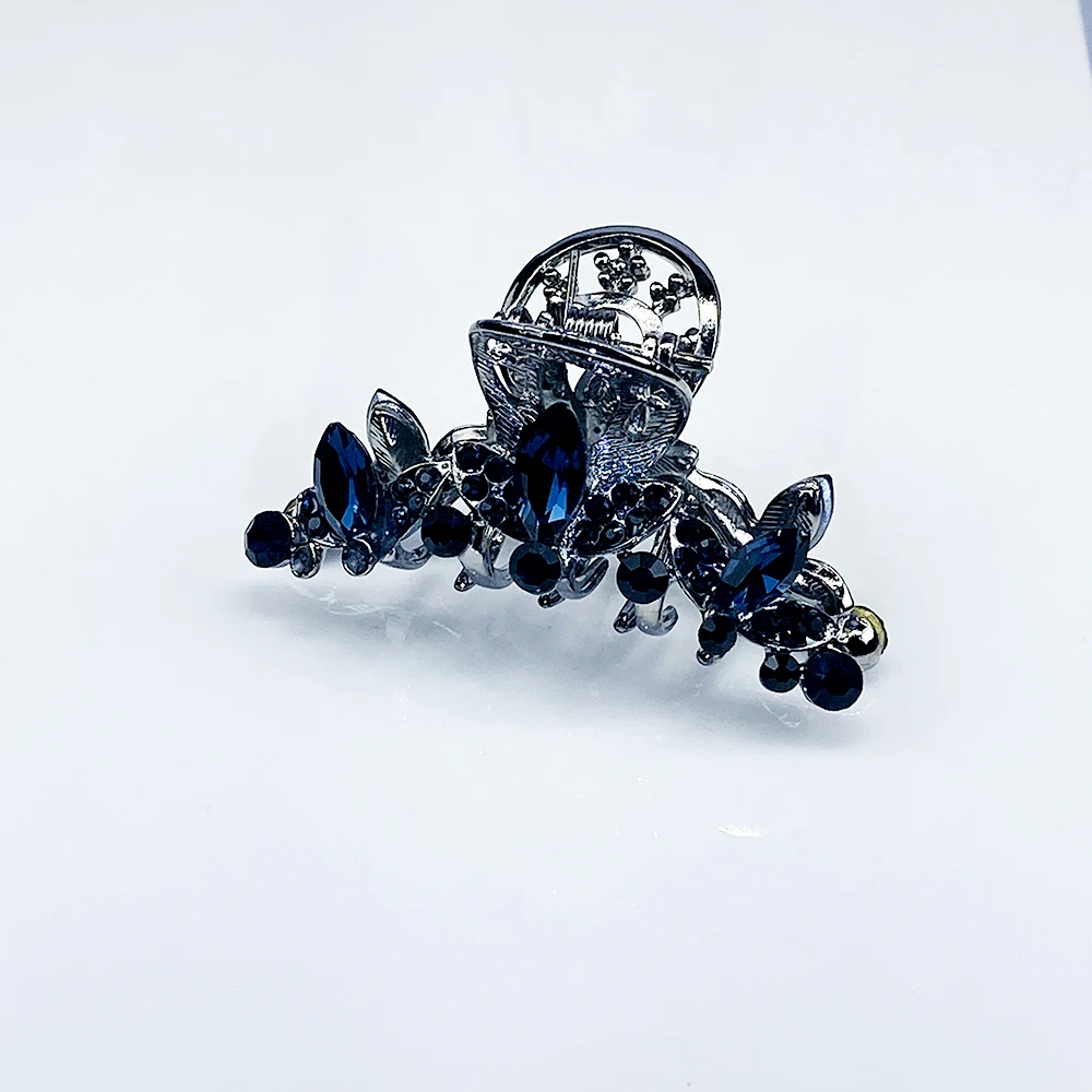 Hair Accessory Hair Clip Jewelry Accessories Retro Crystal Flower Hair Claw Crab Clip For Women Girls Hairpin Jewelry Rhinestone Leaf Wedding Hair