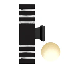 E27 Waterproof Garden Decorative Porch 10W Courtyard Cylinder Outdoor Lighting Exterior Metal Sconce Wall Lamp Dual Head Up Down