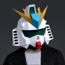 Маска для вечеринки Хэллоуин DIY бумажные маски Косплэй тушь для ресниц Маскарад модель Gundam рюкзак с изображением трансформеров оптимуса прайма и Masque творческий ручная забавные Masker