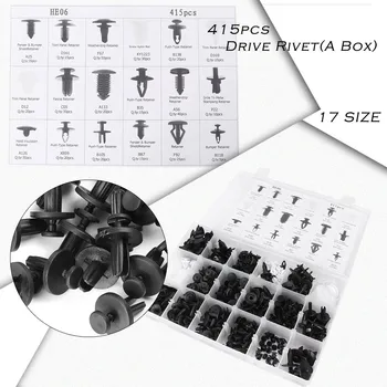 

For Ford 415pcs Rivet Door Panel Fender Liner Car Body Push Fastener Pin Rivet Trim Clip Panel Moulding Kit