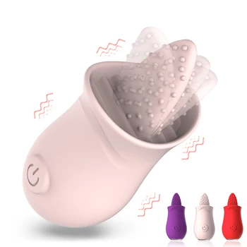 Anal Tongue Licking Vibrator Rechargeable Tongue Massage 10 Speeds Vibrating Quiet Clitoris G-spot Stimulator Sex Toys for Women 1