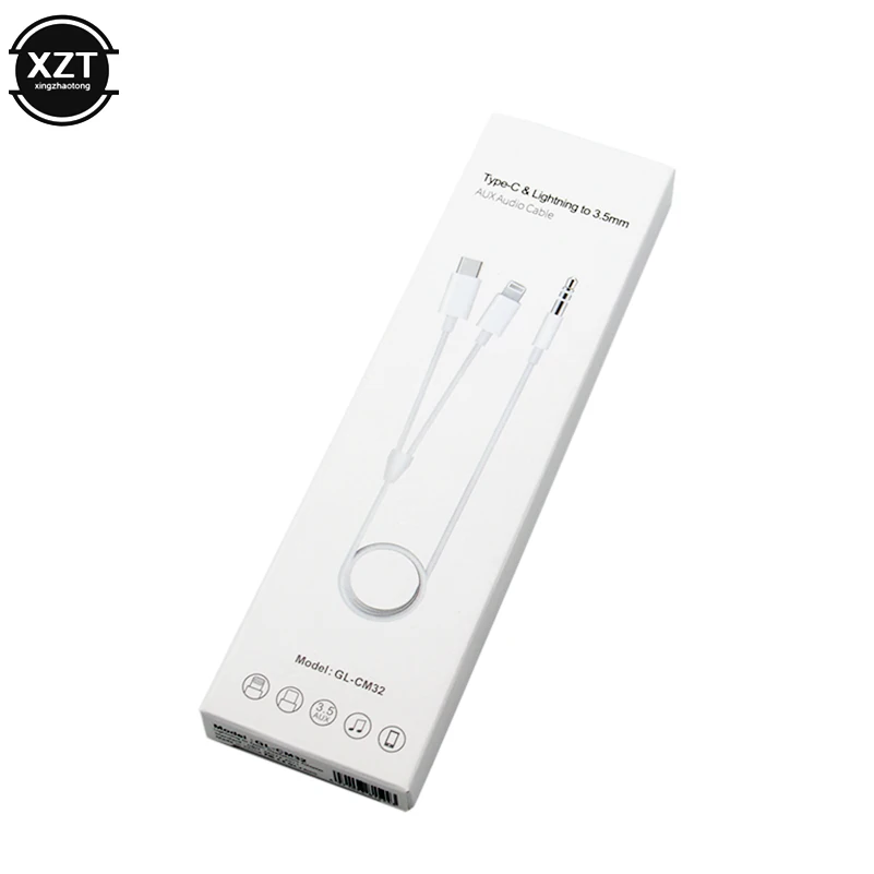 

For lightning USB Type C to 3.5mm AUX 3.5 Jack audio earphones Adapter cable For iphone 7 8 X Huawei Mate 20 P20/30 pro Cable