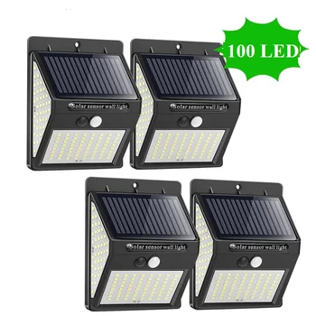 

PIR Motion Sensor 100LED Solar Lamp Solar Wall Light 3 Modes Street Wall Security Lamp for Garden Decoration Dropshipping