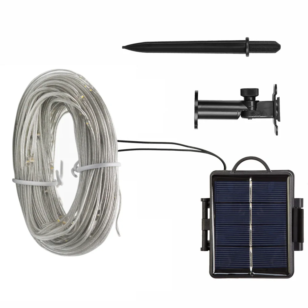 Cross Border for New Style Manufacturers Direct Selling Solar-powered String Lights Changeable Battery Box 200LED Christmas Cour