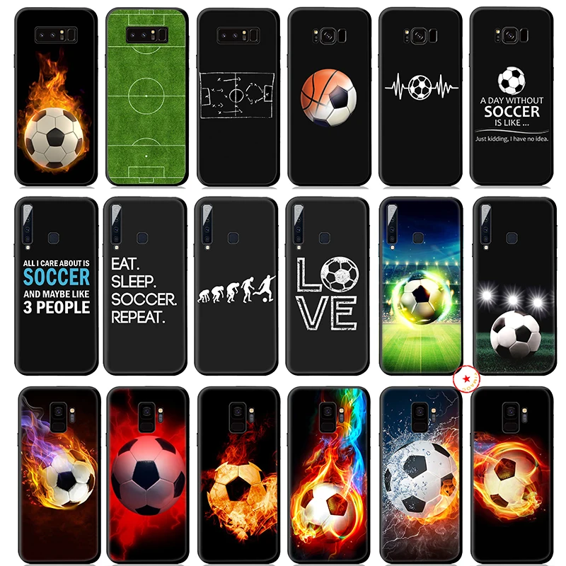 Soccer Football Soft Silicone Case for Samsung Galaxy A9 A8 A7 A6 Plus 2018 A5 A3 2017 2016 J6 Phone |