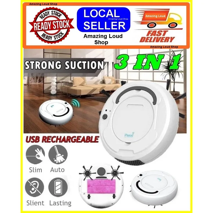 [lowe Stprice] Vacuum Robot 3 In 1 Original Sweeping Mop Cleaner Ready