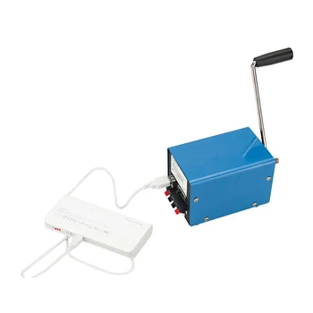 

Outdoor Charger Hand Crank Generator Electric USB Blue Charger Emergency Survival Multi-function Portable Designed