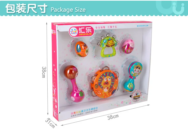 Tianyuan игрушка huile игрушки 999 Цветные Рисование orff инструменты комбинация новорожденных погремушка ручной Колокольчик