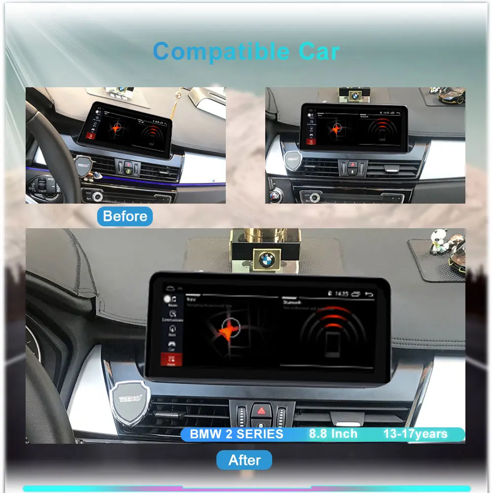 8 Core Android 10 Системы автомобиль радио Экран для BMW F45 F46 F87 13 16 IPS Touch 4 + 64 ГБ WI FI 4G Bluetooth