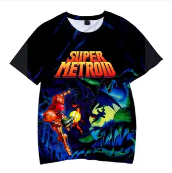 

Super metroid t shirt Harajuku streetwear harajuku Short Sleeve Plus Size super metroid tshirt streetwear for adult and kids