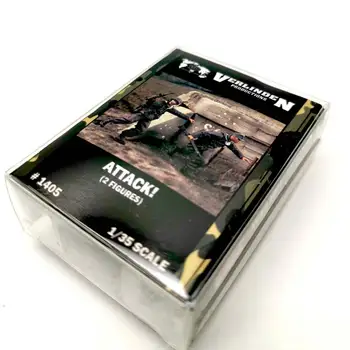 

VERLINDEN 1/35 Resin Kits WWII German Soldiers "Attack" (2 Figures/Set) Box Packing